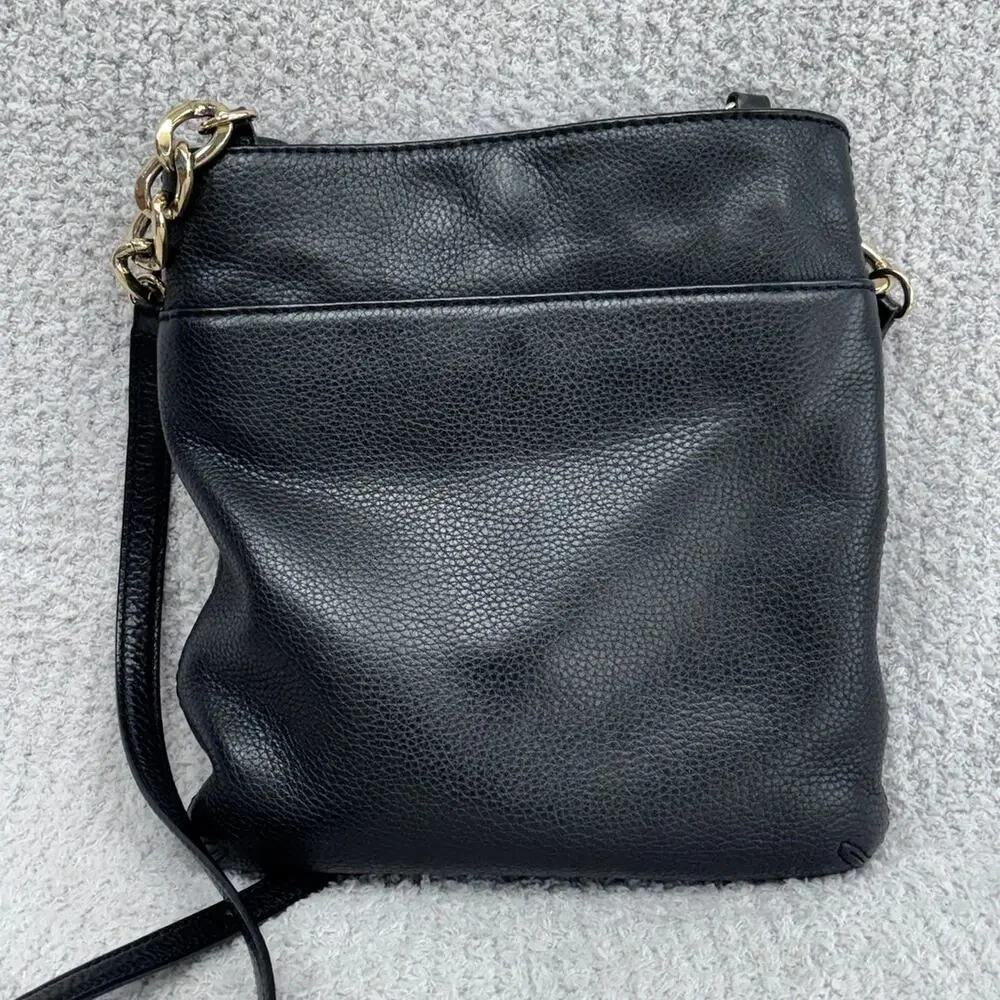 Michael Kors Black Pebbled Leather Crossbody Purse AS IS #80277